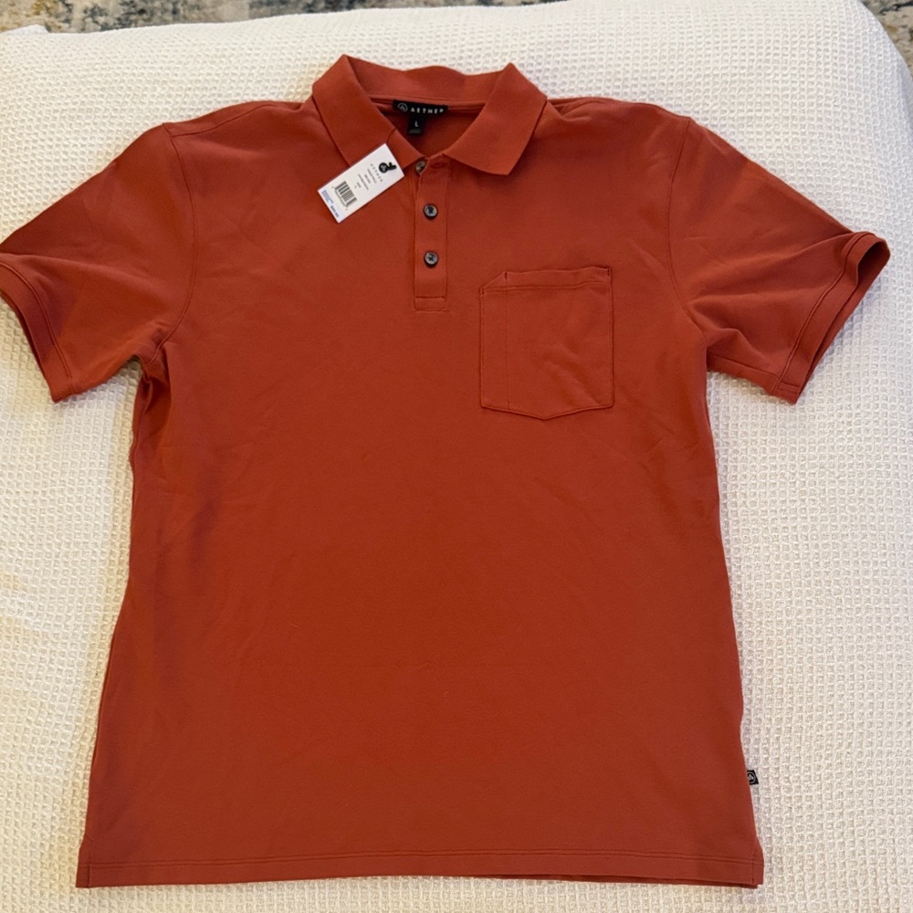 Aether Men's Rust Polo Shirt